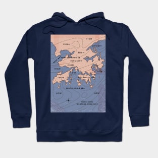 Hong Kong Vintage style weather map Hoodie